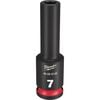Milwaukee SHOCKWAVE Impact Duty Socket 3/8in Drive 7MM Deep 6 Point, small image number 1