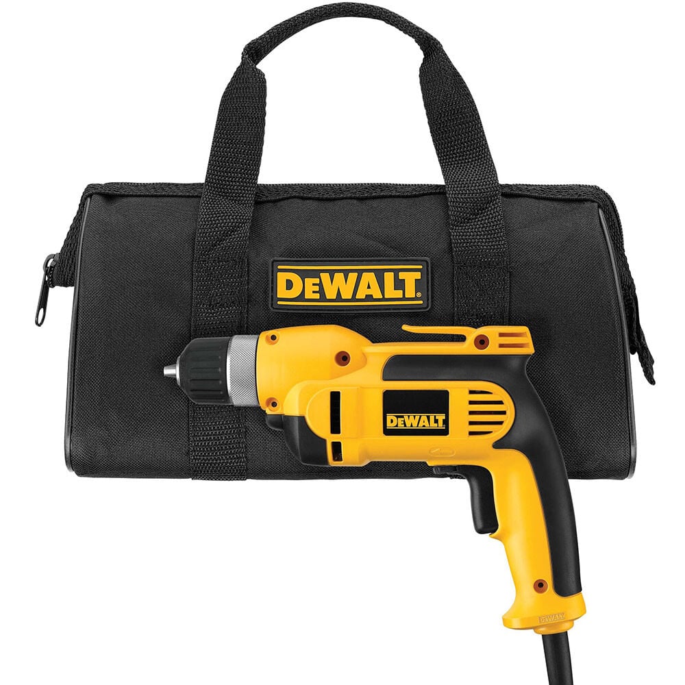 DEWALT 3/8in (10mm) VSR Pistol Grip Drill Kit with Keyless Chuck – DWD110K