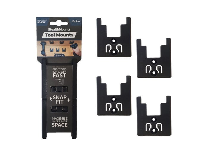 Stealthmounts Tool Mounts for Bosch 18v 4pk Black
