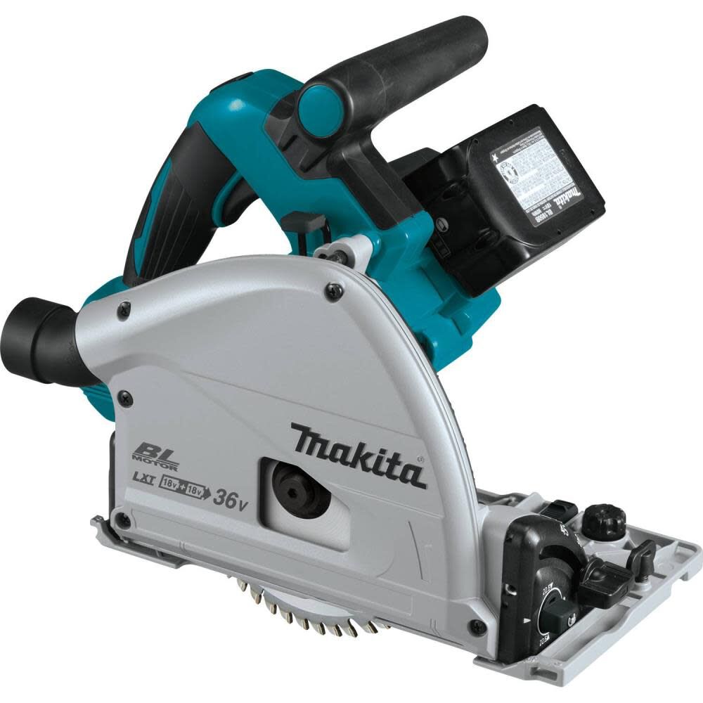 Makita 18V X2 36V LXT Li Ion 6 1 2in Plunge Track Saw Kit XPS01PTJ Acme Tools