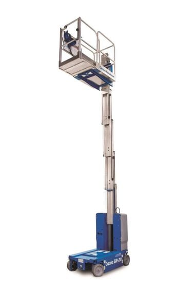 Genie Runabout Vertical Mast Lift 20' Platform Height 350# Lift Capacity Electric, large image number 0