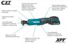 Makita 12V Max CXT 3/8in & 1/4in Sq Drive Ratchet (Bare Tool), small