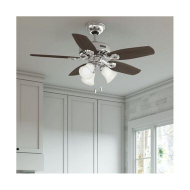 Hunter Fan Builder Ceiling Fan 42in Brushed Nickel Brazilian Cherry, large image number 9