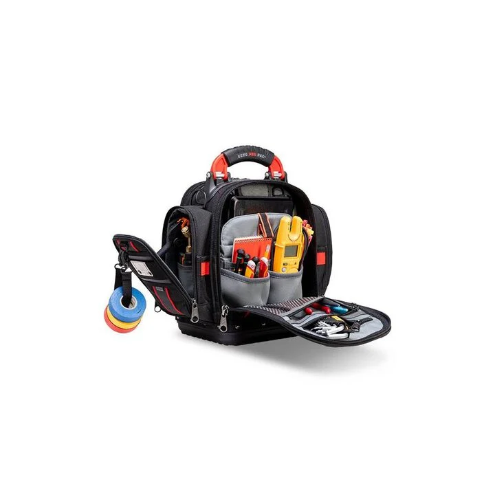 Veto Pro Pac 40 Lbs Zippered Compact Service Tool Bag, Black/Red, large image number 6