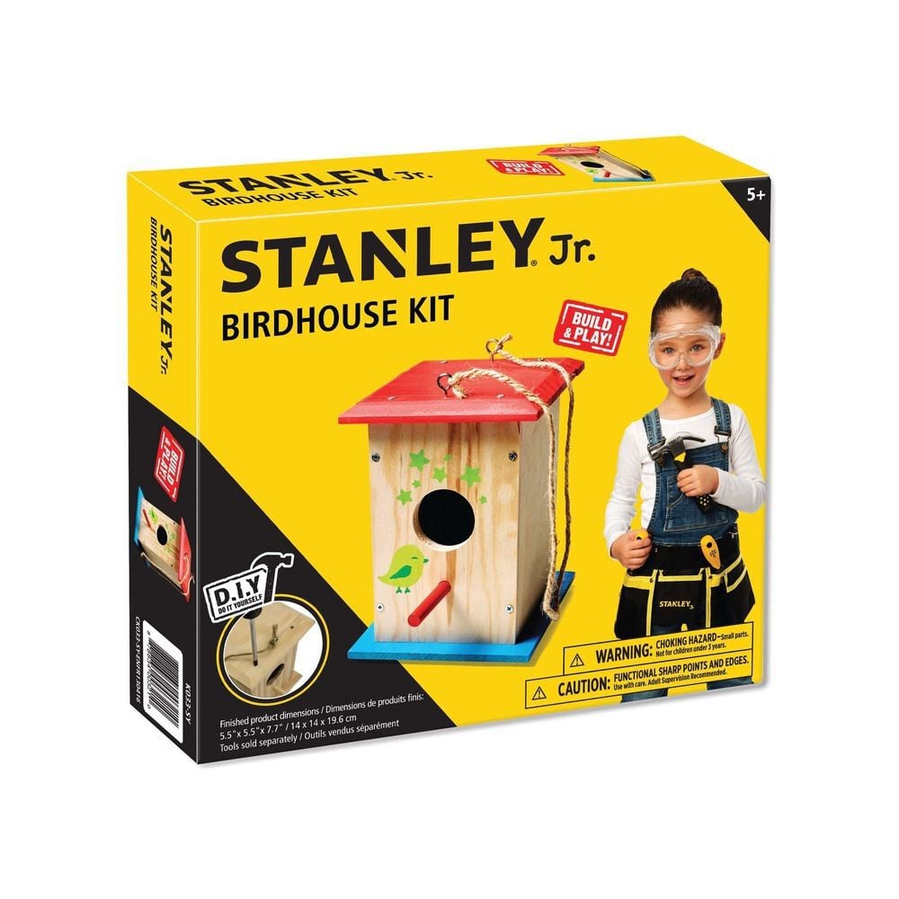 Stanley Jr Kids Wooden DIY Birdhouse Kit, large image number 1