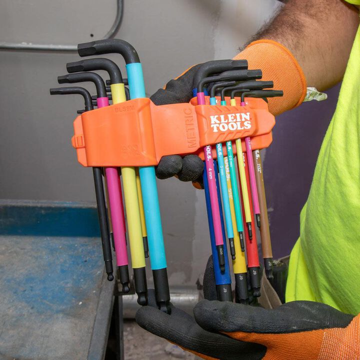 Klein Tools Color Coded Hex Key Set, SAE/MM, 18 Piece, large image number 1