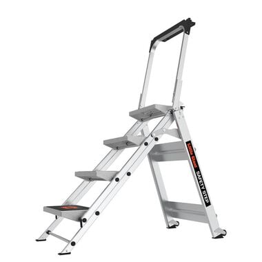 Little Giant Safety Safety Step M4 Aluminum Type 1A Step Stool with Handrail