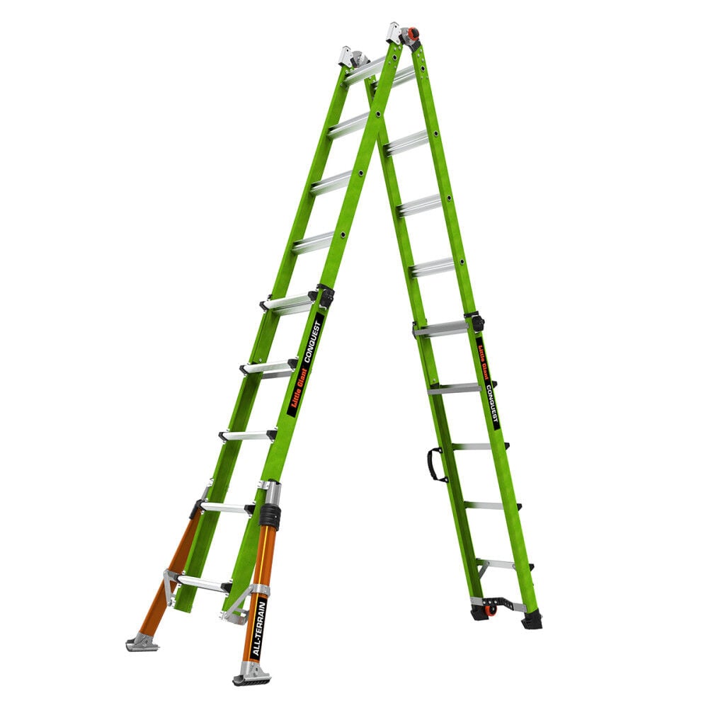 Little Giant Safety Conquest All-Terrain Fiberglass Extendable Ladder ANSI Type 1A, large image number 3