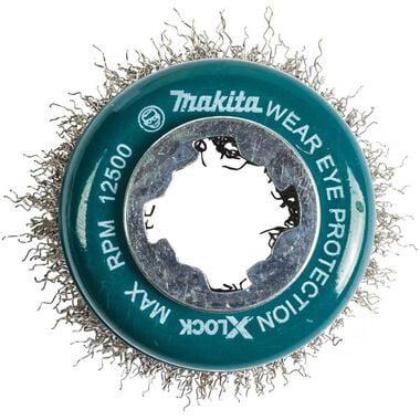 Makita X-LOCK 3in Stainless Steel Crimped Wire Cup Brush