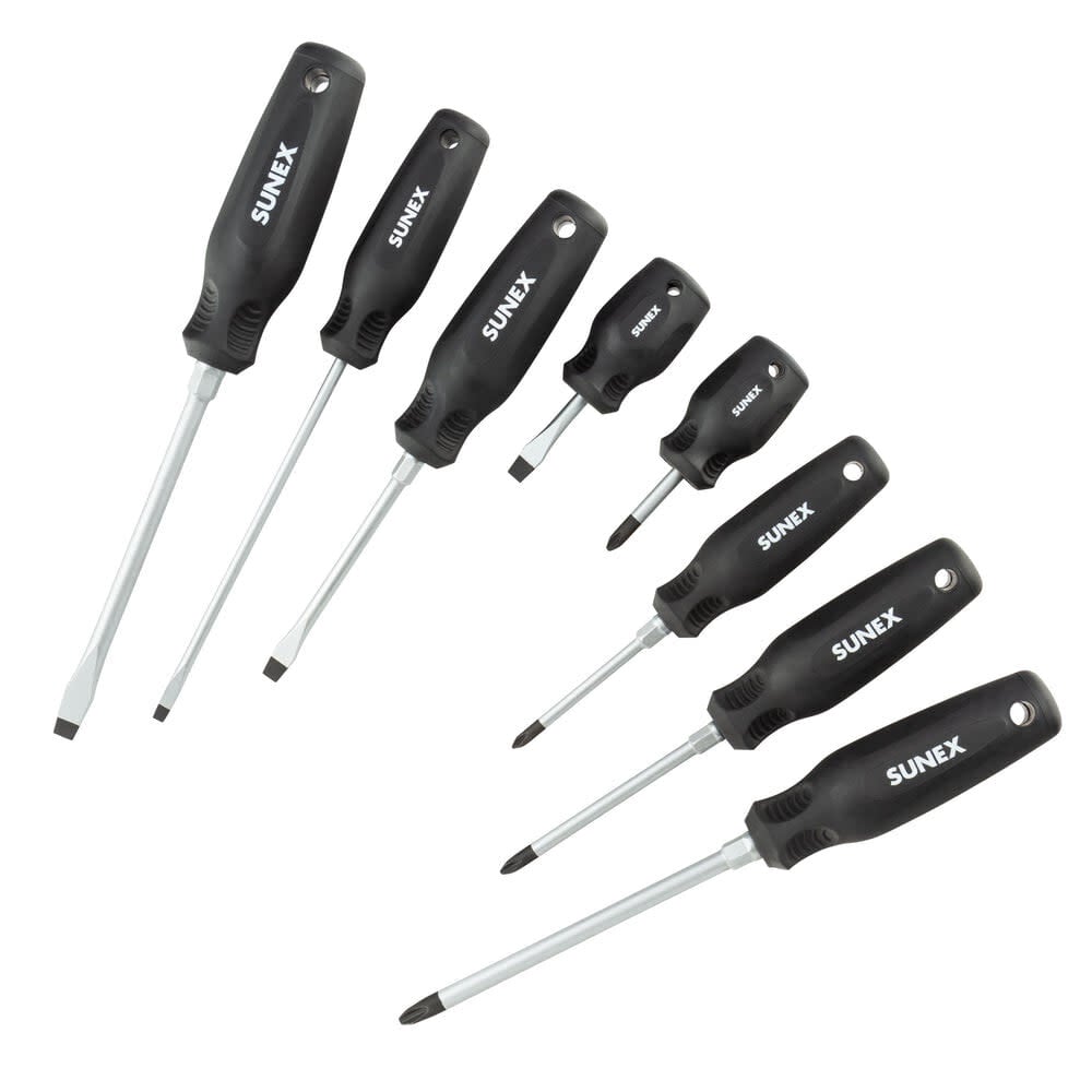 Sunex Phillips and Slotted Magnetic Screwdriver Set 8 Pieces – SXCSDS8