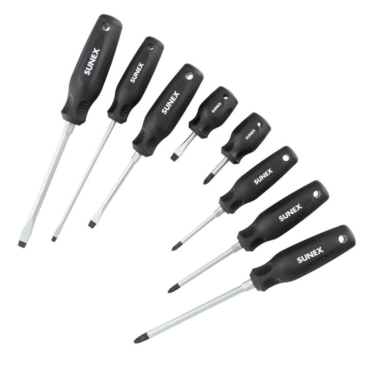 Sunex Phillips and Slotted Magnetic Screwdriver Set 8 Pieces