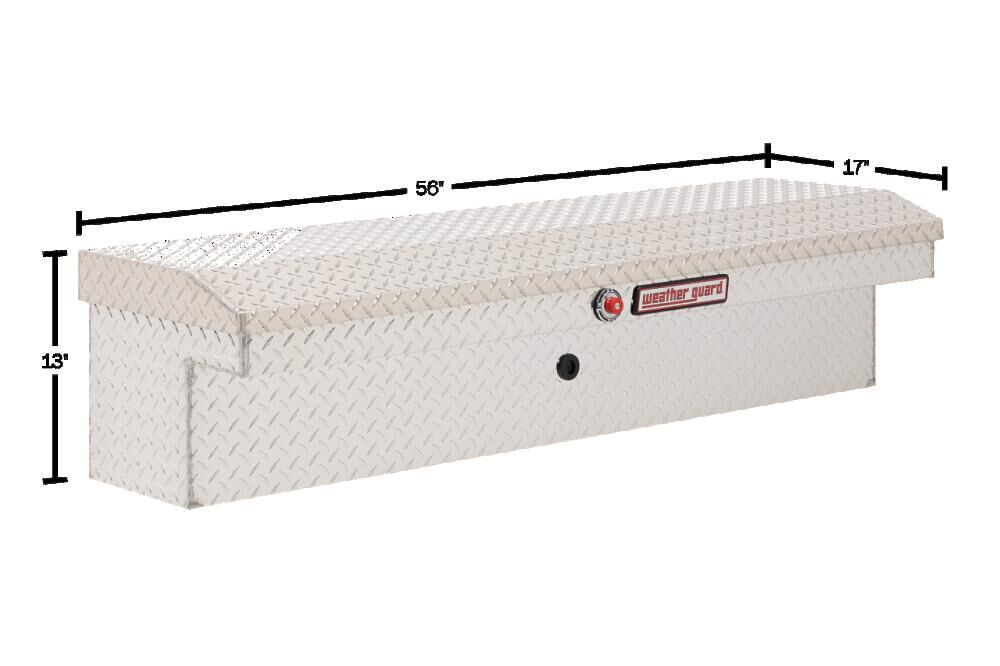 Weather Guard 56in Low Profile Lo-Side Truck Tool Box Aluminum Clear, large image number 5