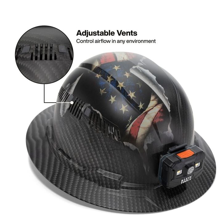 Klein Tools Freedom Series KARBN Pattern Hard Hat Vented Full Brim Class C, large image number 3