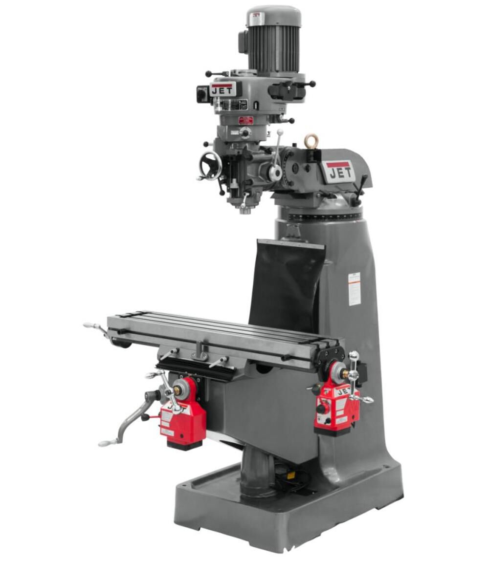 JET JTM-1 Mill with X Powerfeed and Y Powerfeed Installed, large image number 1