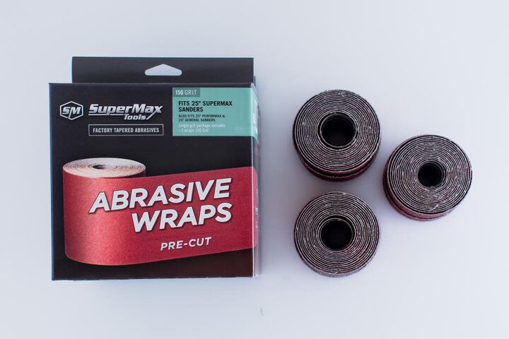 Supermax Tools 3-Pack Box 80 Grit Pre Cut abrasive for the 25 In. Drum Sander