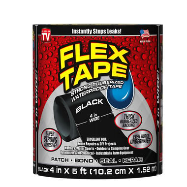 Flex Seal 4 In. x 5 ft. Flex Tape Rubberized Waterproof Tape - Black