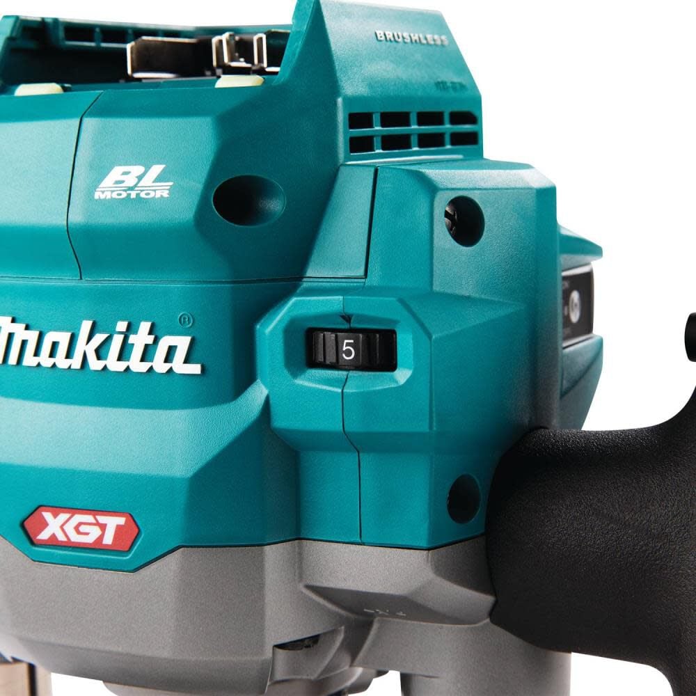 Makita 40V max XGT Brushless Cordless 2-1/4 Maximum HP Plunge Router & 5Ah Lithium Ion Battery Pack Bundle, large image number 13