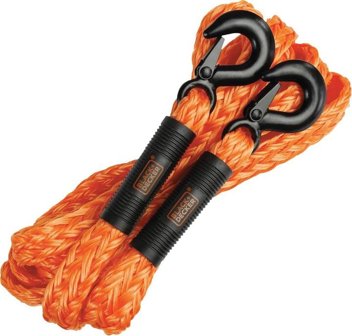 Black and Decker 1-1/4 Inch x 14 Ft Tow Rope with Hooks