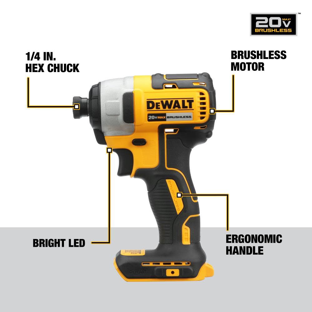 DEWALT 20V MAX Brushless 5 Tool Kit with Soft Storage DCKSS521D2