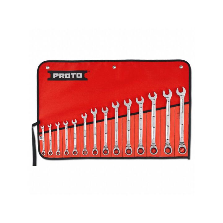 Proto 14 Piece Metric Rathcheting Combo Wrench Set, large image number 1