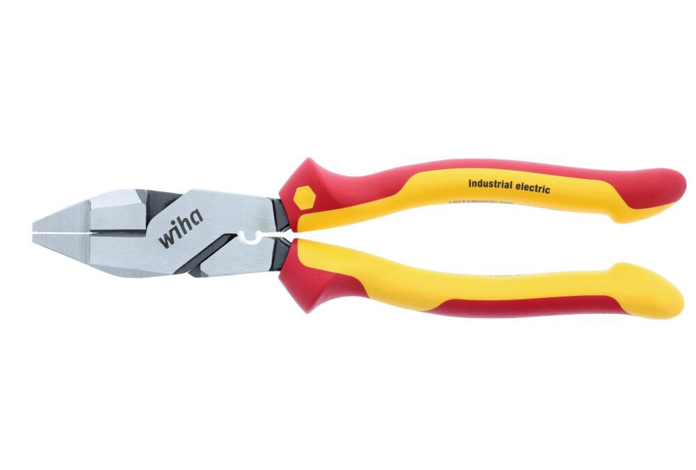 Wiha Insulated NE Style Linemans Pliers with Crimpers 9.5in, large image number 1