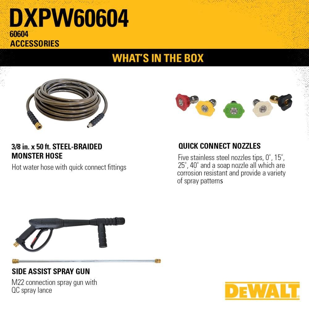 DEWALT 3800 PSI 3.5 GPM Gas Powered Cold Water Pressure Washer with 5 Quick Connect Spray Nozzles, large image number 5