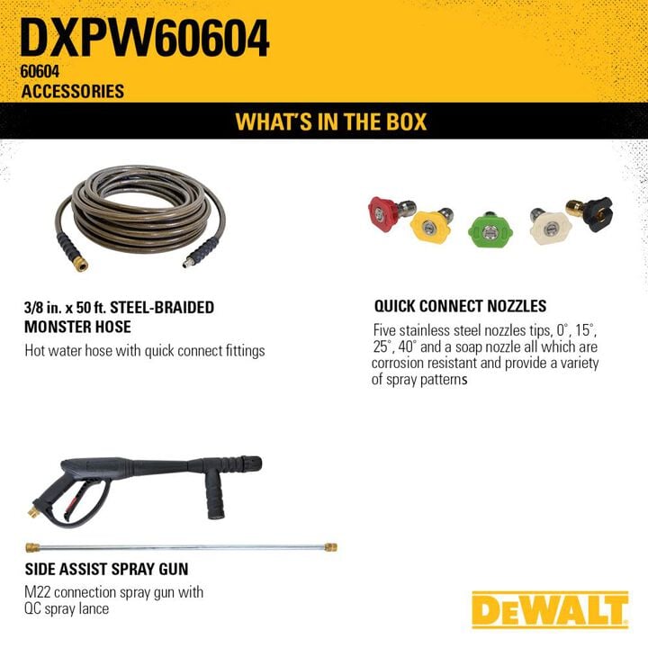 DEWALT 3800 PSI 3.5 GPM Gas Powered Cold Water Pressure Washer with 5 Quick Connect Spray Nozzles, large image number 4