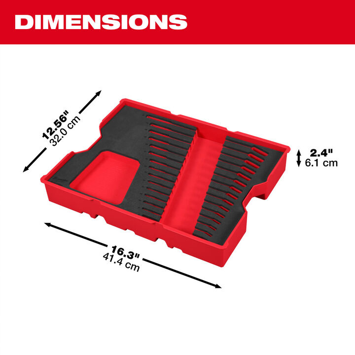 Milwaukee Metric Combination Wrench Set with Tray for PACKOUT Drawers, 15 Pieces, large image number 3