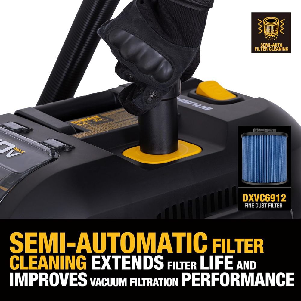 DEWALT 20V 6 Gallon 4 HP Cordless Wet/Dry Vacuum, large image number 7