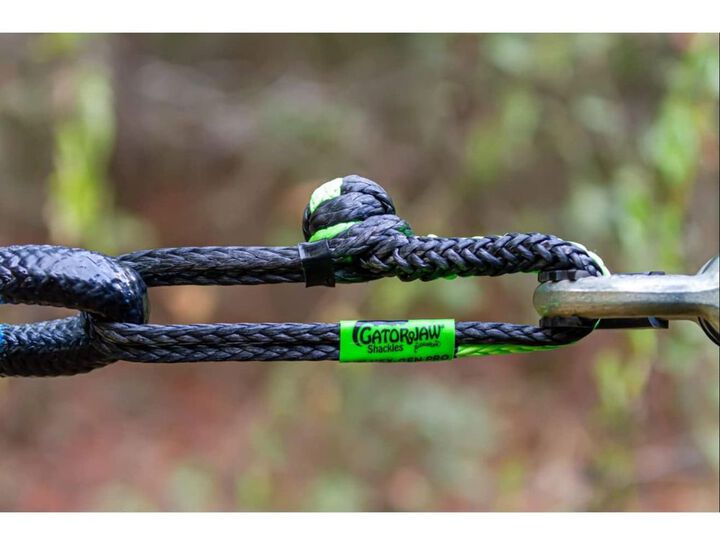 Bubba Rope 3/8 Inch NexGen PRO Gator-Jaw Synthetic Soft Shackle, Green and Black, large image number 5