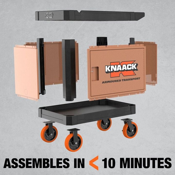 Knaack 45.5 Inch x 27 Inch x 37 Inch Steel and HDPE Armored Transport, White, large image number 4