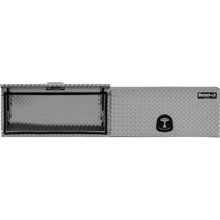 Buyers Products Company 18x16x72 Inch Diamond Tread Aluminum Topsider Truck Box with Flip-Up Doors, large image number 6