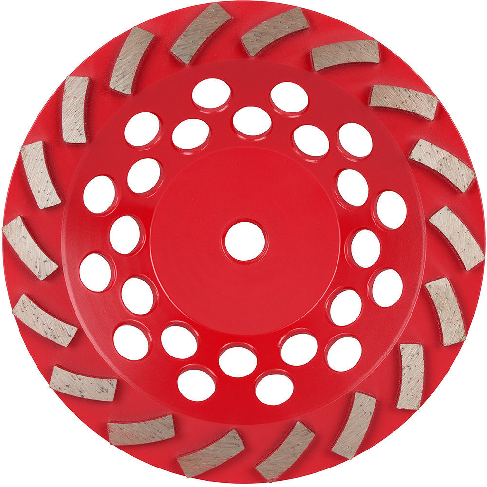 Milwaukee DIAMOND MAX 7 Inch Single Row Segmented Turbo Rim Diamond Cup Wheel for Concrete Grinding (18 Segments), large image number 1