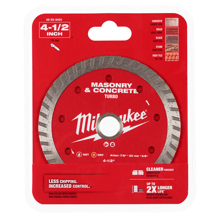Milwaukee 4 1/2 Inch Turbo Rim Diamond Blade for Concrete and Masonry, large image number 5