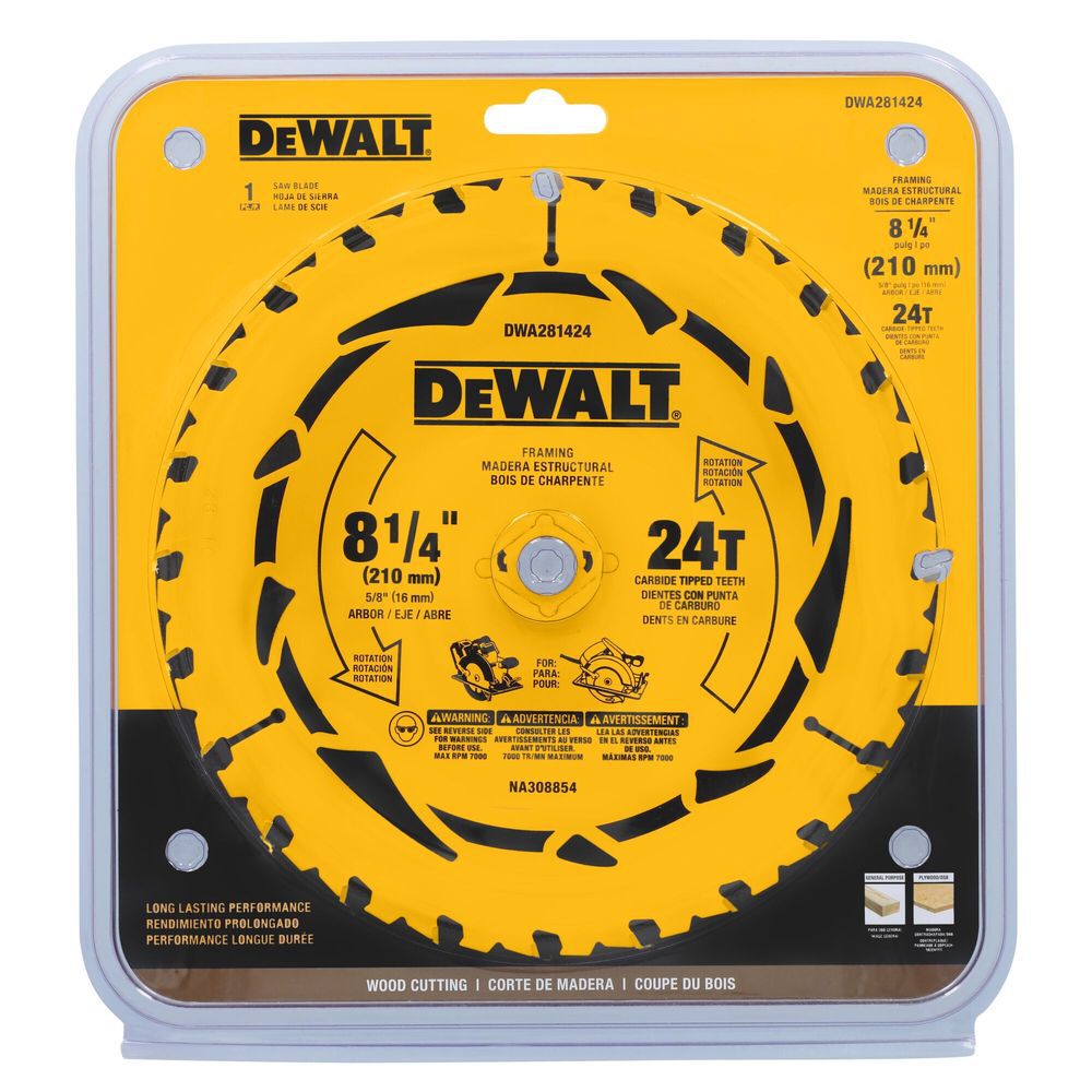 DEWALT 8-1/4 Inch 24T Circular Saw Blade, large image number 6