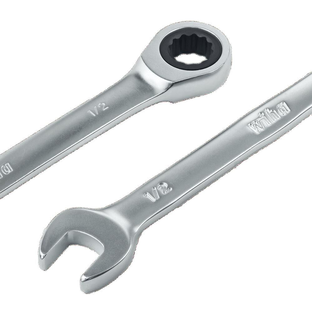 Wiha Combination Ratchet Wrench Set SAE 7pc, large image number 4