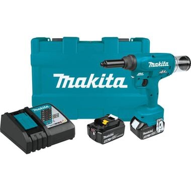 Makita 18V LXT Lithium-Ion Brushless Cordless 1/4in Rivet Tool Kit (5.0Ah)