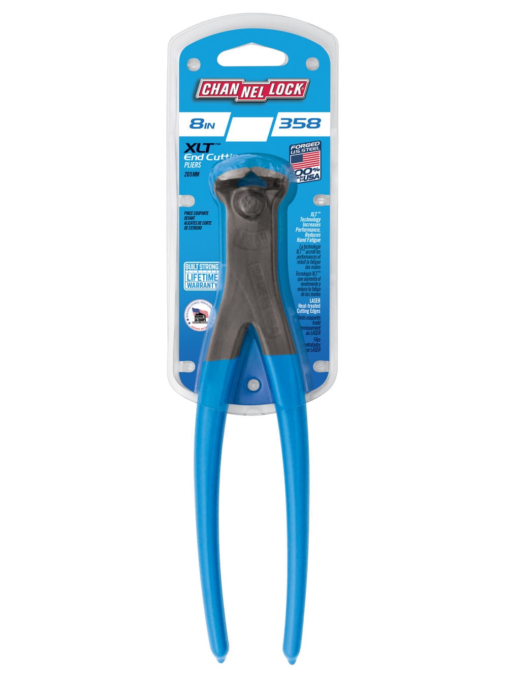 Channellock 8in XLT End Cutter Nippers Xtreme Leverage Technology, large image number 2