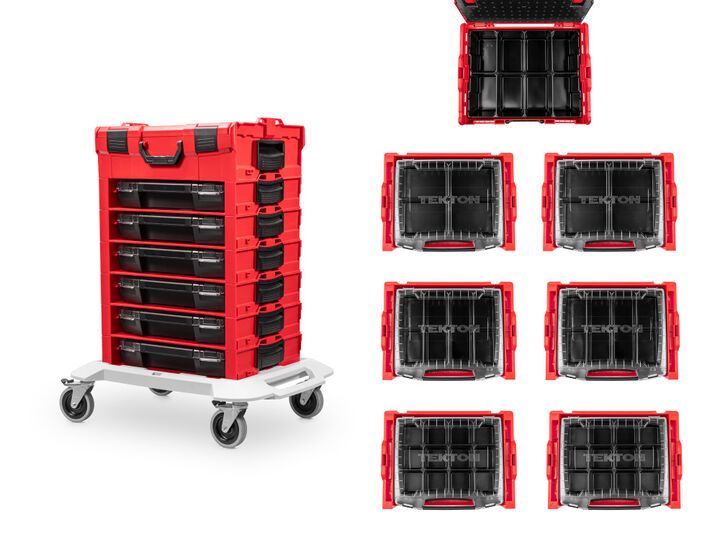 Tekton 6-Drawer Modular Stacking Parts Organizer Cart, large image number 0