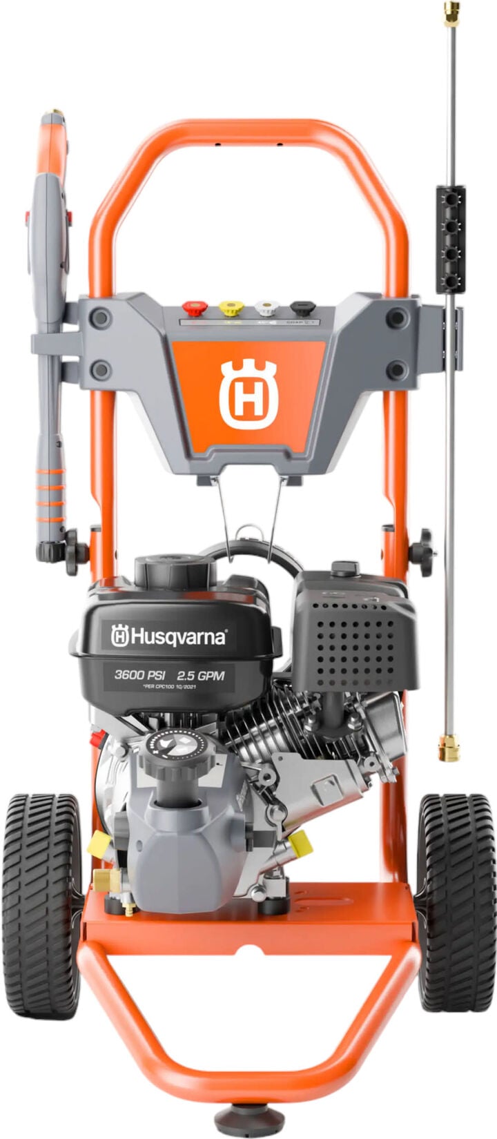 Husqvarna 3600 PSI 2.5 GPM Gas Powered Cold Water Pressure Washer with Control Touch & 4 Spray Tips