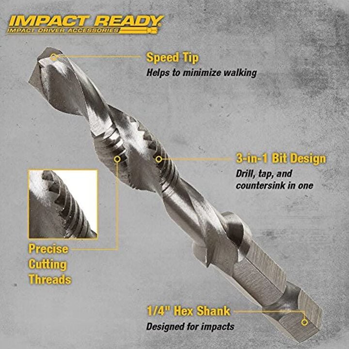DEWALT 10-24 UNC Drill Tap 1/4 In. Capacity, large image number 1