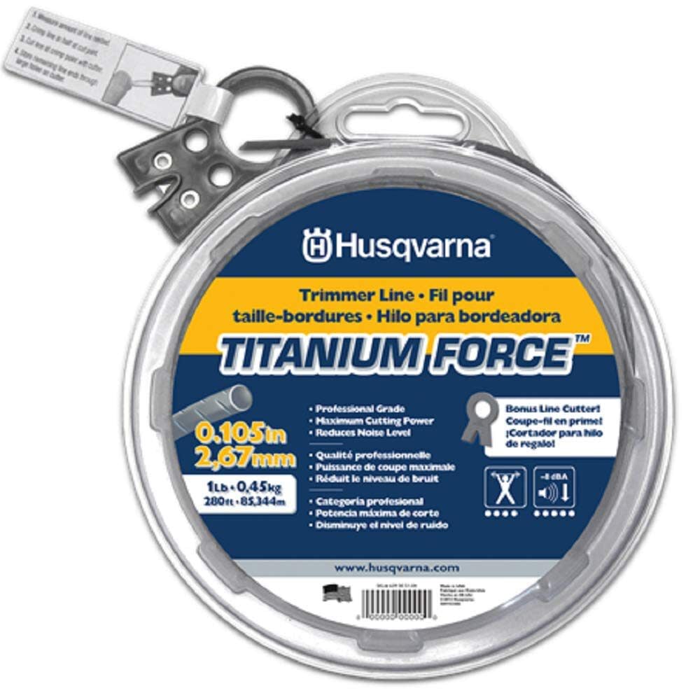 Husqvarna 0.105 Inch x 230 Ft. Titanium Force Trimmer Line – 639 00 51-05