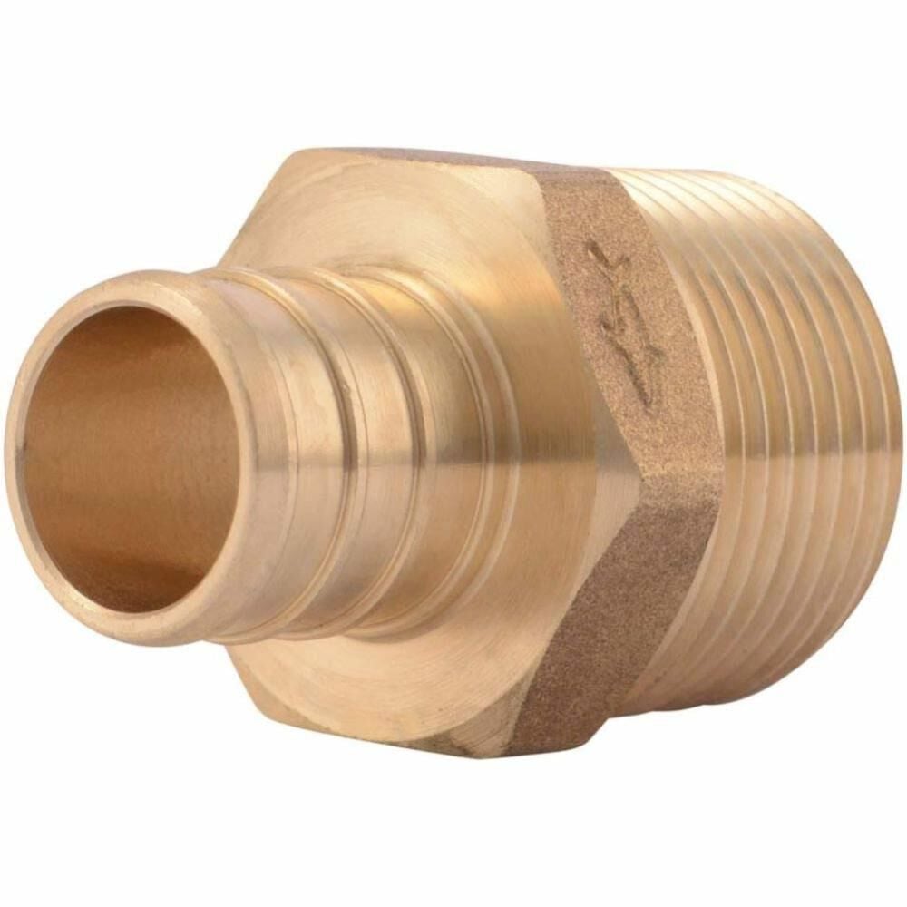 Sharkbite 3/4in x 3/4in MNPT Brass Crimp Male Connector, large image number 1