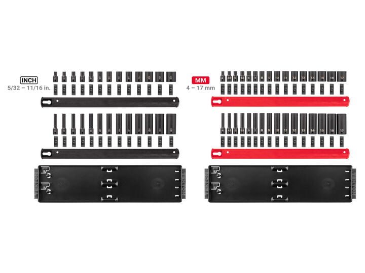 Tekton 1/4 Inch 12 Point Impact Socket Set, 58 Pieces (5/32-11/16 in, 4-17 mm), large image number 4