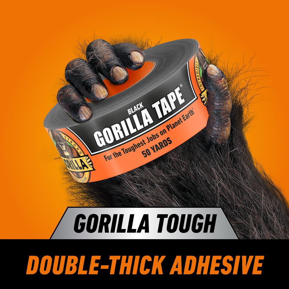 Gorilla Glue Tough & Wide 2.88 Inch x 25 Yd Black Duct Tape, large image number 2