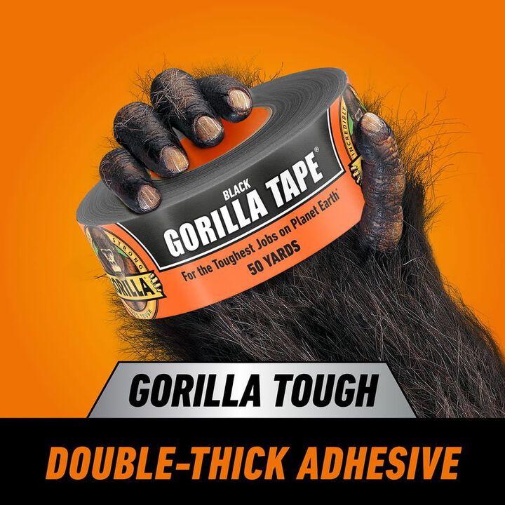 Gorilla Glue Tough & Wide 2.88 Inch x 25 Yd Black Duct Tape, large image number 1
