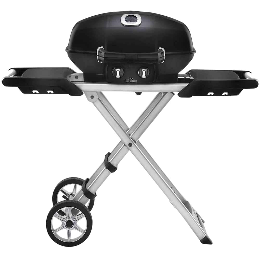 Napoleon TravelQ PRO285X Portable Propane Gas Grill with Scissor Cart Black – PRO285X-BK