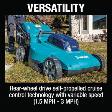 Makita 18V X2 (36V) LXT 19in Lawn Mower Self Propelled 5Ah Kit with 4 Batteries, large image number 15