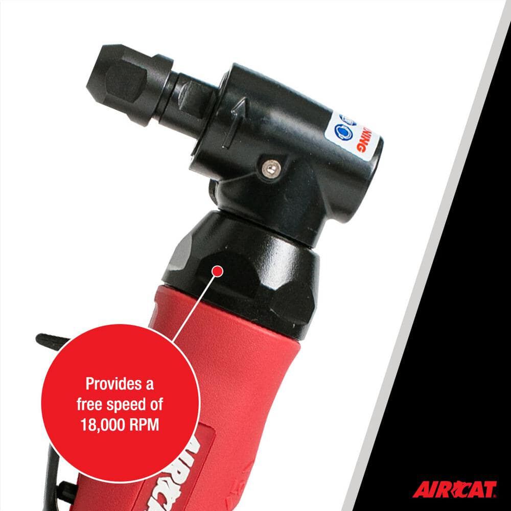 AIRCAT 0.75 HP Pneumatic Angle Die Grinder with Spindle Lock, large image number 5