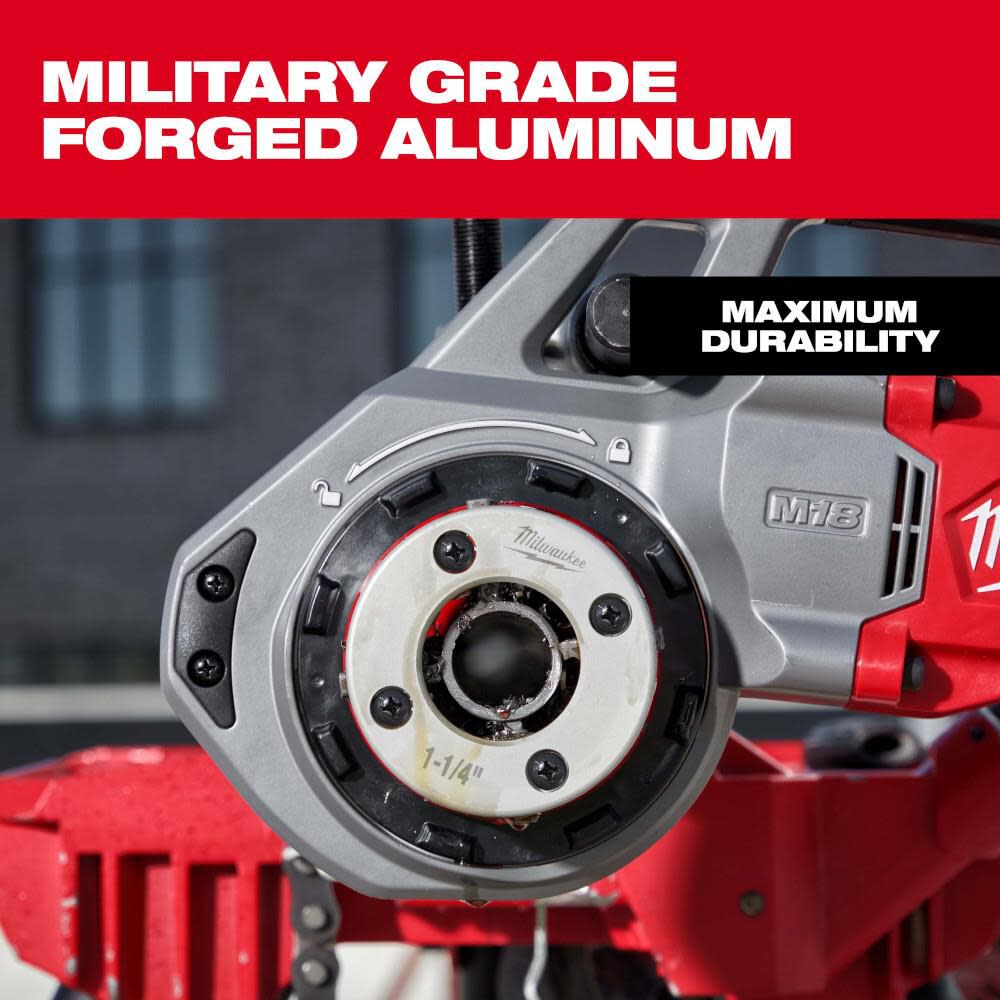 Milwaukee 1 2inch 1 1 4inch Alloy Npt Compact Forged Aluminum Die Head Kit 48 36 1063 Simolary simolary.com 11